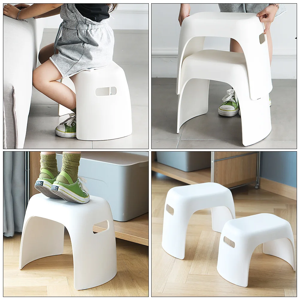 

Children Plastic Stool Kids Stool Simple Non Skid Safe Strong Capacity Home Kindergarten Shopping Mall Living Room Coffee Table