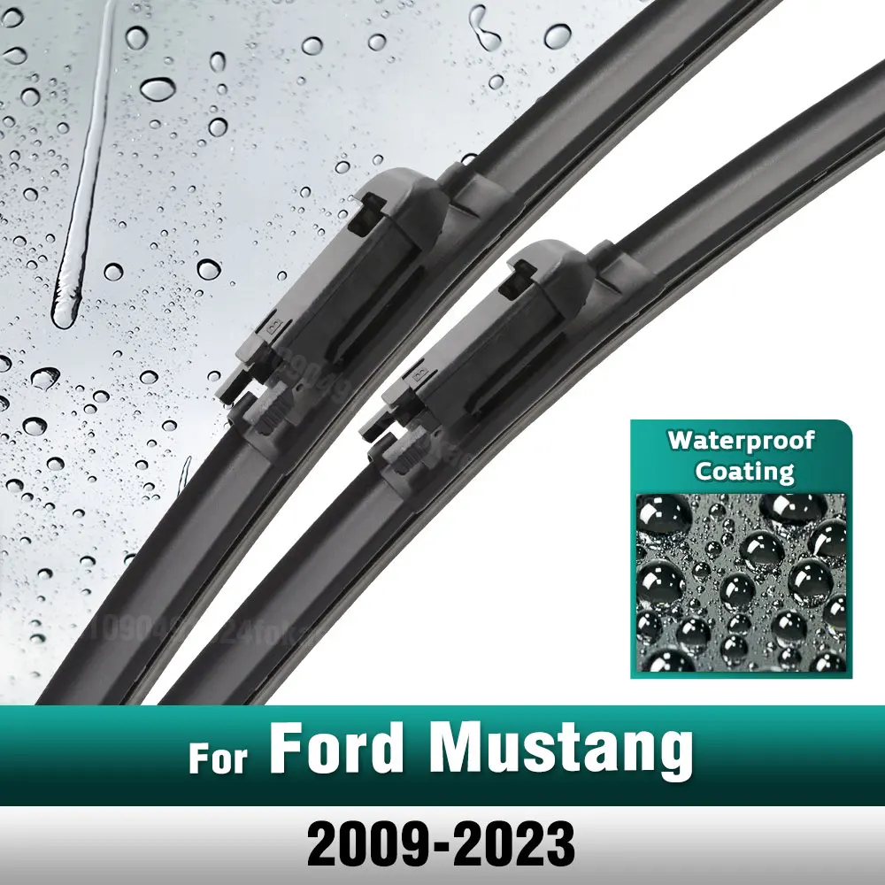

Silicone & rubber Front Wiper Blades Set For Ford Mustang 2009 - 2023 Windshield Windscreen Window Brush 22"+20"