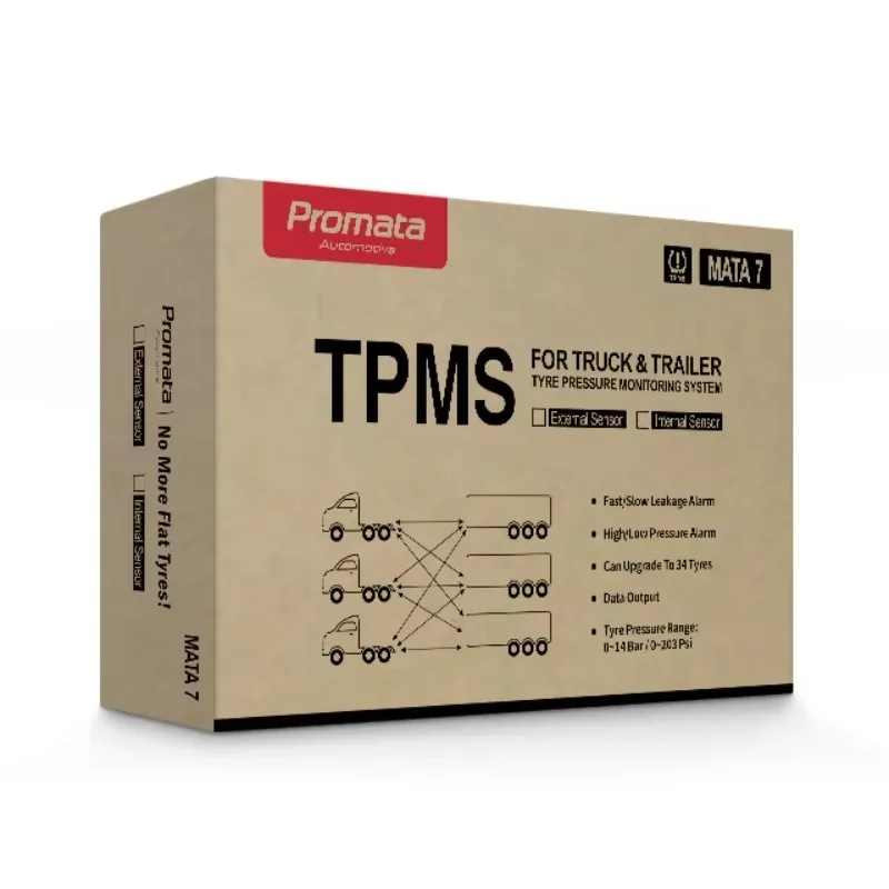 Universal Truck Tpms 8 Tires Sensors Wireless External Automotive Tpms Tire Pressure Monitoring System with LCD Display
