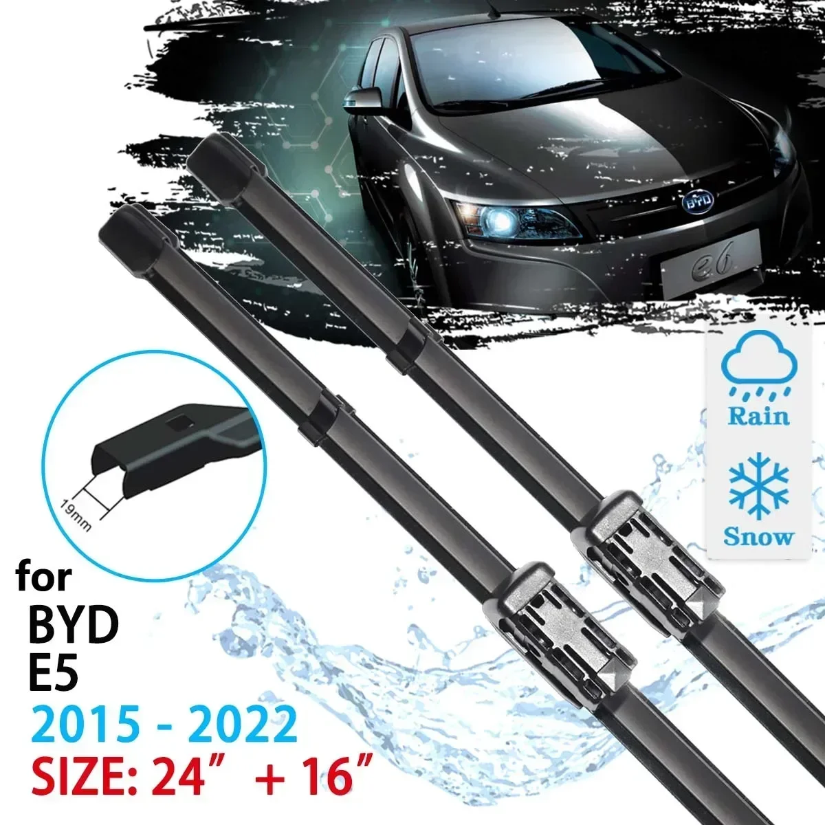 For BYD E5 2015 2016 2017 2018 2019 2020 2021 2022 Windscreen Windshield Accessories Window Brushes Washer Car Front Wiper Blade