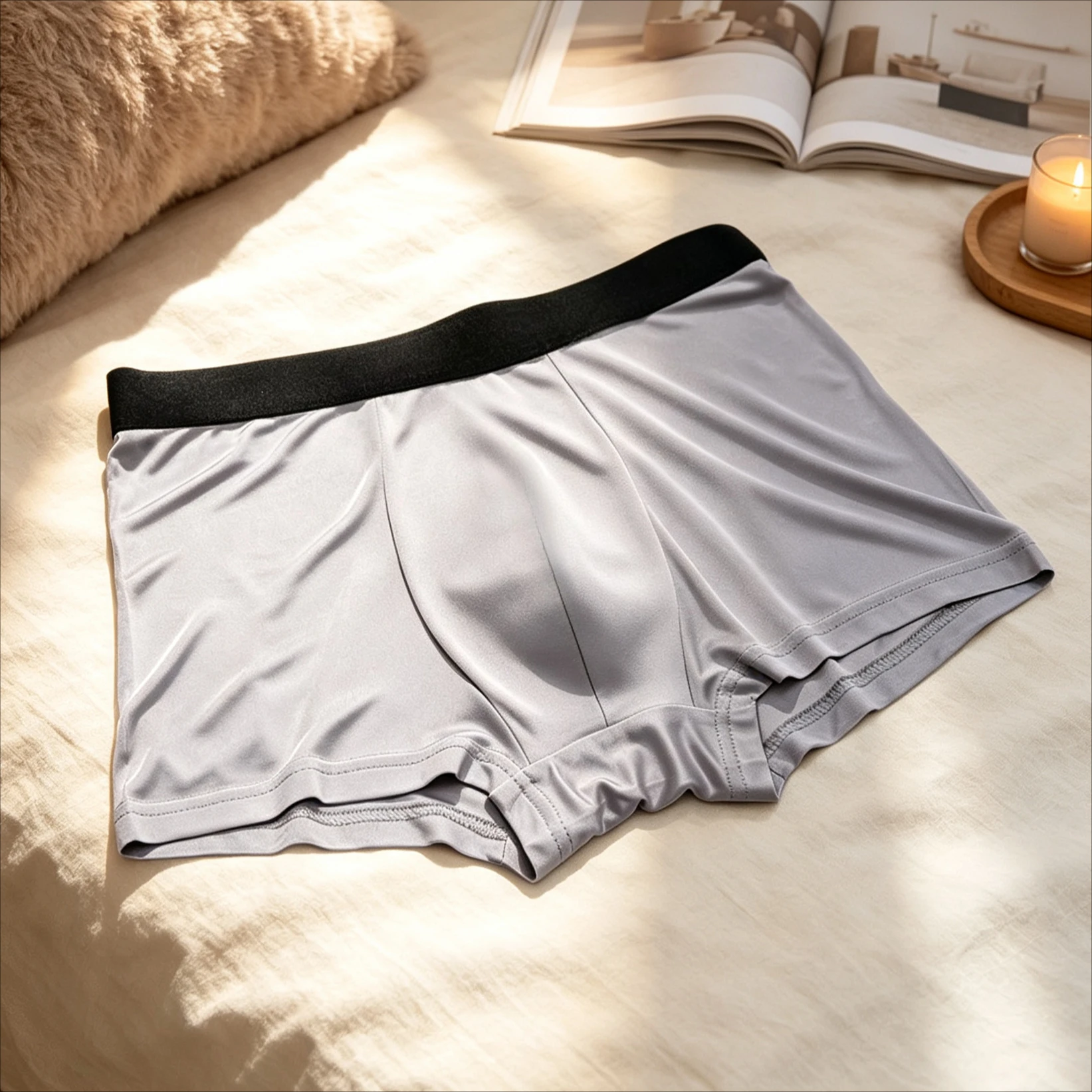 1/3 Stück Herren Baumwollähnliche Boxershorts Weiche Dehnbare Atmungsaktive Hautfreundliche Unterwäsche für den Alltag, Büro, Sport, Fitness und Freizeitkleidung – Detail 4