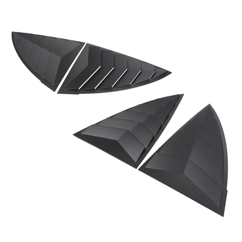 2PCS For Tesla Model Y 2021 Car Rear Side Window Louvers Air Vent Scoop Shades Cover Blinds Accessories