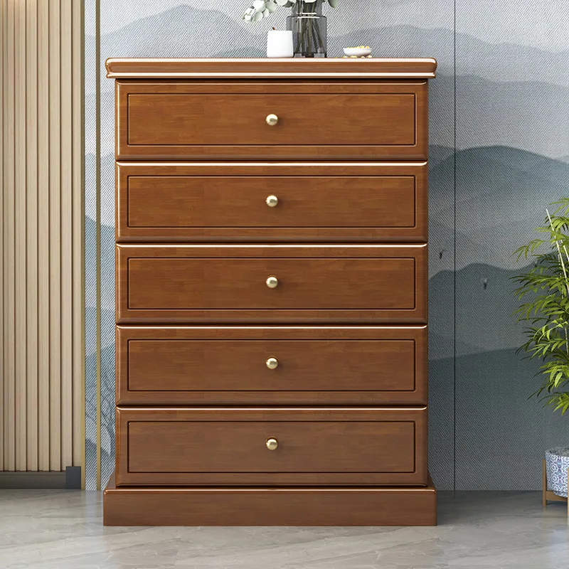 Chinese solid wood chest cabinet household large-capacity simple storage cabinet locker living room dining room wall vertical