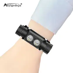 LED Portable Light Wristlight Strap Night Cycling Running Fishing Lamp Wrist Band Bracelet USB Type C Wristlamp Flashlamp