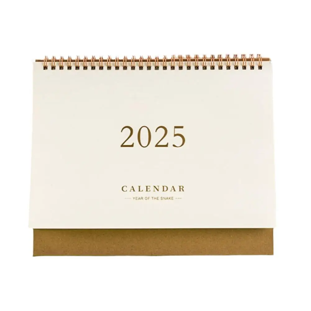 2025 Bronzing Week Plan Business Office Calendar Notebook Daily Accessories Planner Small Advanced Monthly Home Paper Feeli S8Z5