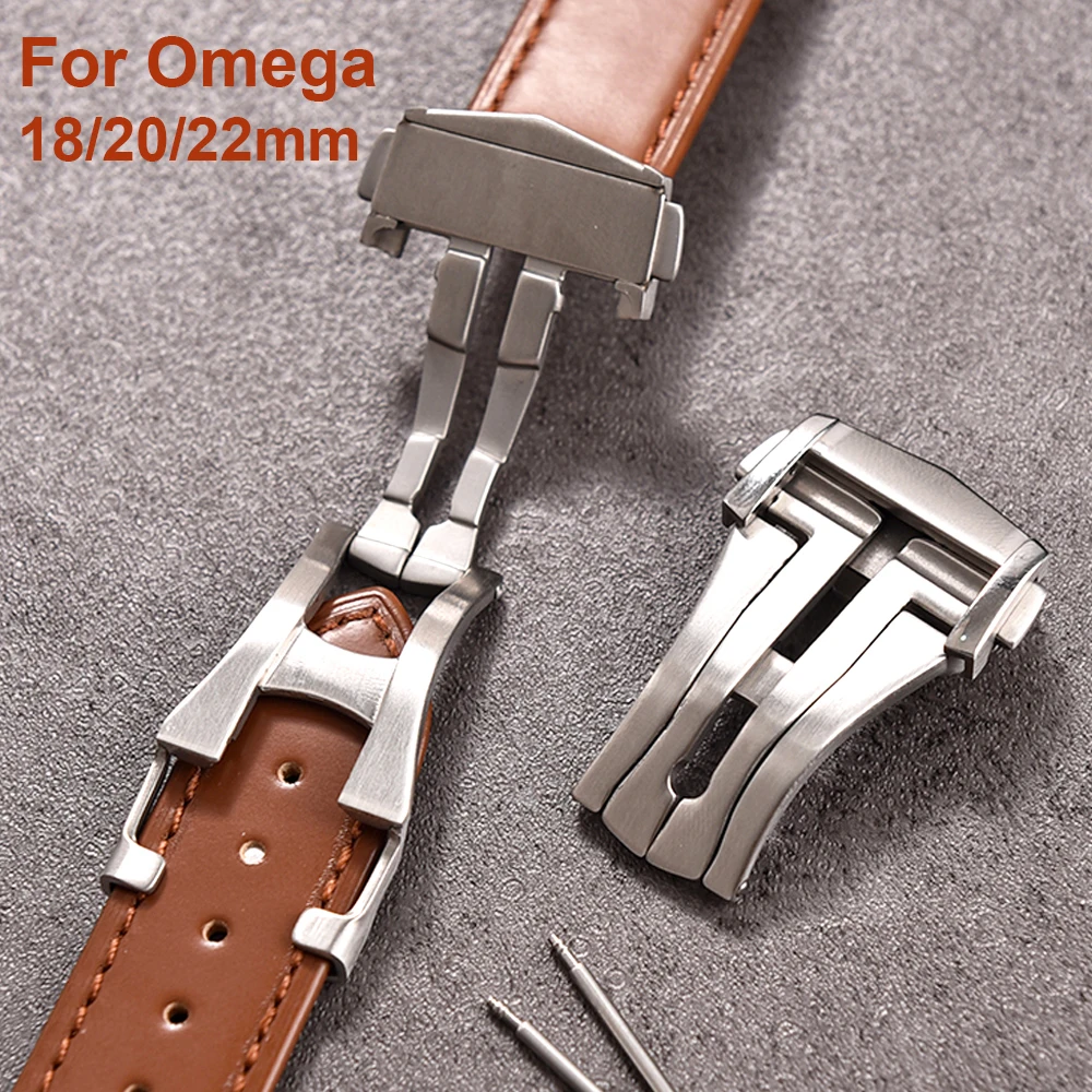 

18 мм 20 мм 22 мм для Omega раскладывающаяся застежка часы из нержавеющей стали складная пряжка бабочка летающий морской конек 300 супер часы кнопка