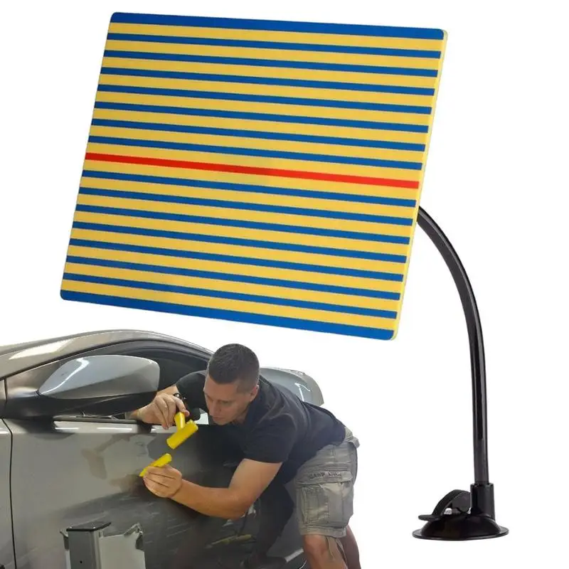 

Line Board Reflector Board Portable Dent Repair Tools Removal Led Lamp Reflector Light Line Yellow & Blue Color Lined Striped