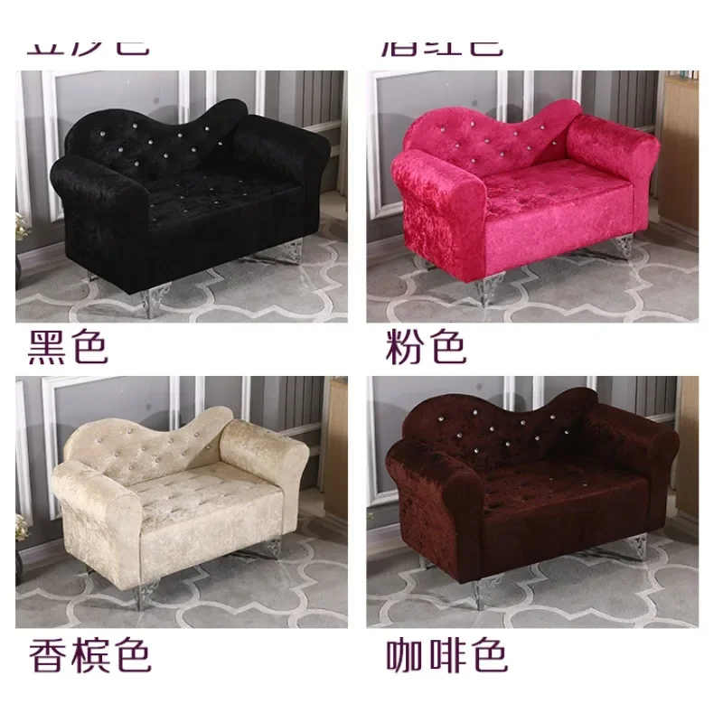 Modern simple European fabric sofa single double small apartment princess chair bedroom clothing store lazy sofa