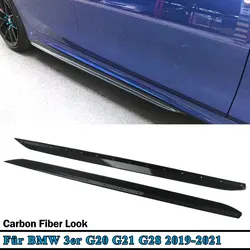 Pair Performance Side Skirts For BMW 3 Series G20 330i M340i 19-21 Carbon Look