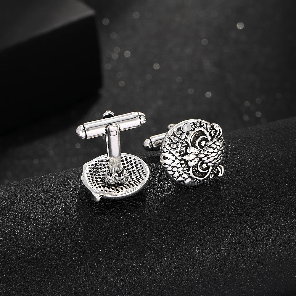 5 Arten Vintage Eule Kristall Manschetten knöpfe alte silberne Farben Neuankömmling Herren Gemelos Hemd Anzug Schmuck Zubehör – Detail 7