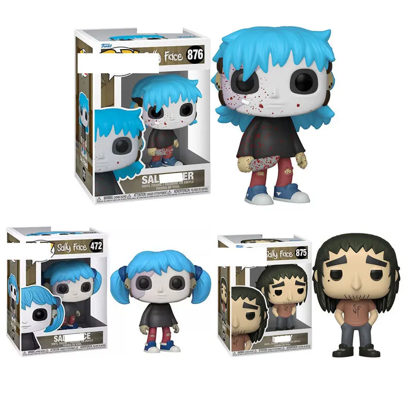 Funko Pop Sally Face Figurines d'horreur Suspense Puzzle jeu Larry périphérie modèle Garage Kit jouet ornement enfant cadeau de noël