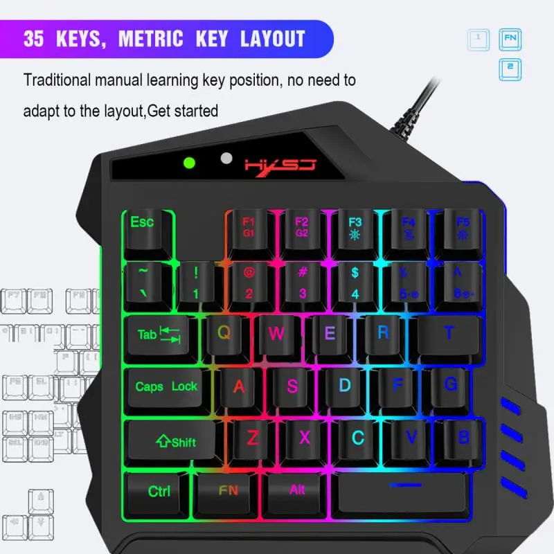 Ps3 Durable Responsive Easy To Use Versatile Stylish One-handed Gaming Keyboard Portable Gaming Keyboard Outstanding