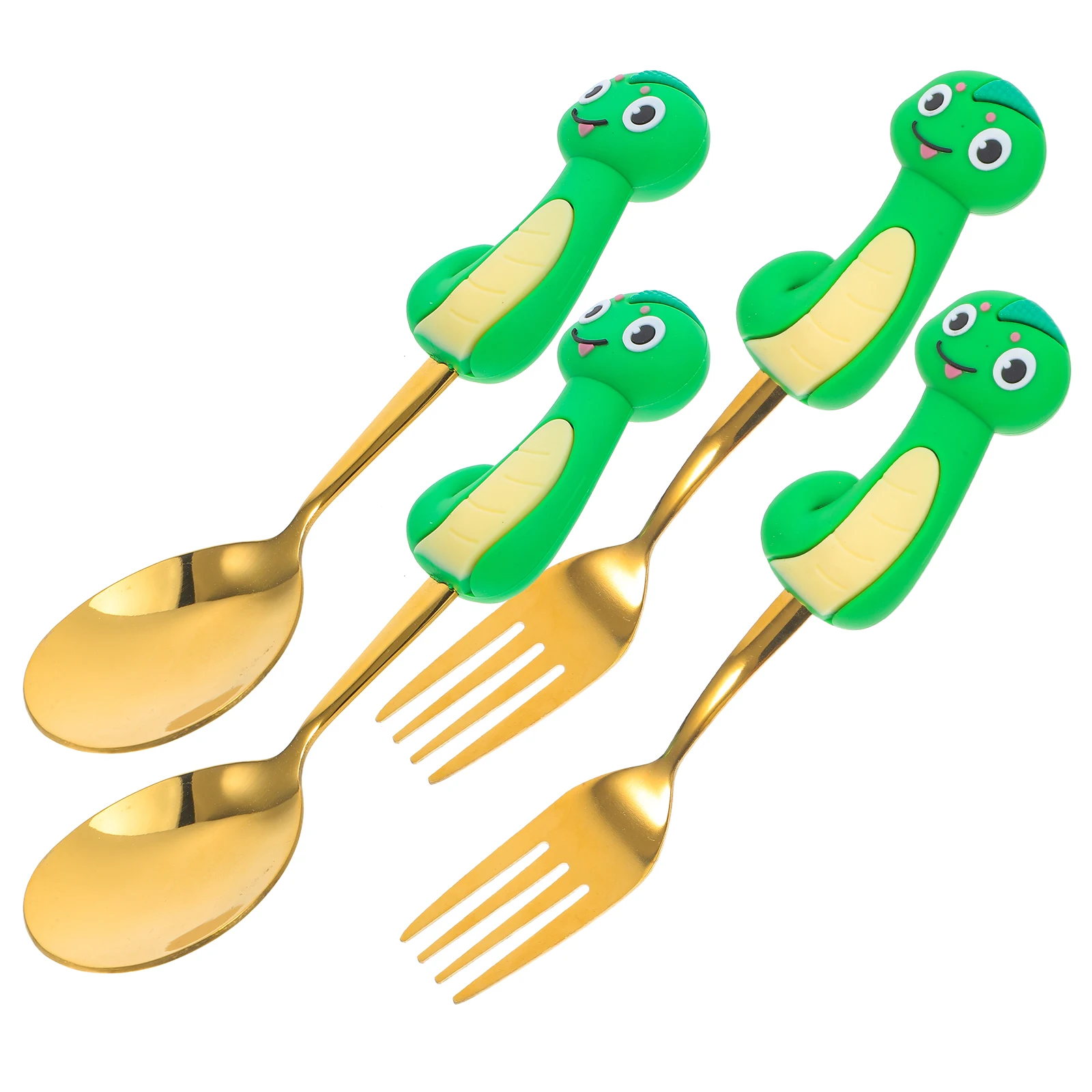 

Stainless Steel Dessert Spoon Snake Shape Material Versatile Use Retro Alloy Spoon Mini Coffee Serving Spoons Long