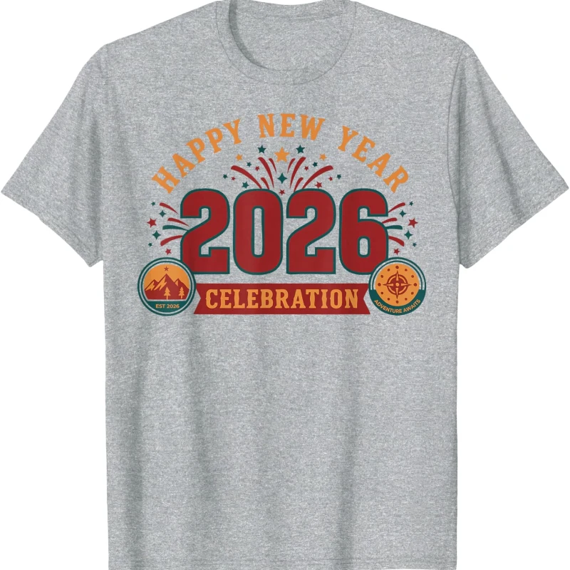 Bonne Hello 2026 Horse Et Aventure Vous Happy Lunar New Year Attendent Adult T-Shirt Cotton Printed