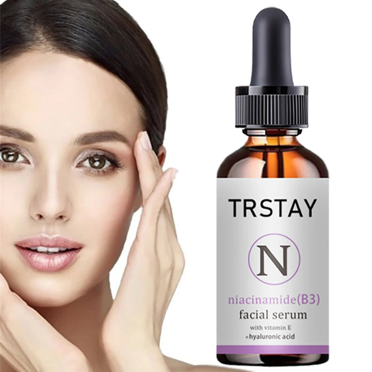 TRSTAY nicotinamida (B3) esencia facial líquida, acelerando la regeneración del colágeno, dilución, secado y líneas finas