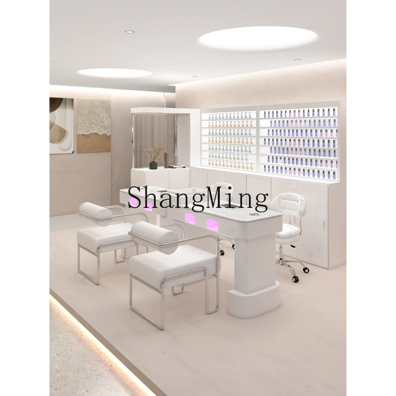 CL style manicure table and chair set with embedded second-generation vacuum cleaner manicure table