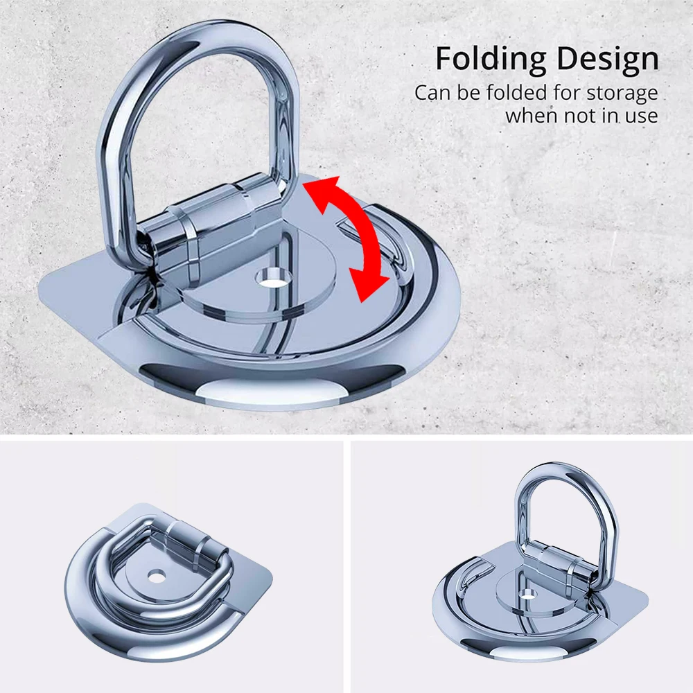 1Kit Oldable Steel Ring Motorcycle Security Anchor with Expansion Bolts for Garage Trailer Scooter Bicycle Parking Lock view 6