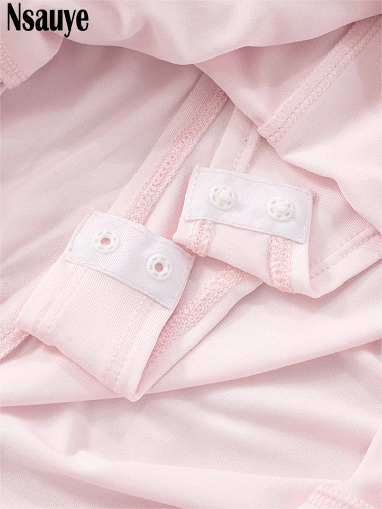 Nsauye 2025 feminino verão outono elegante manga longa moda maxi decote em v baixo corte vestido básico sexy night club festa envoltório vestido