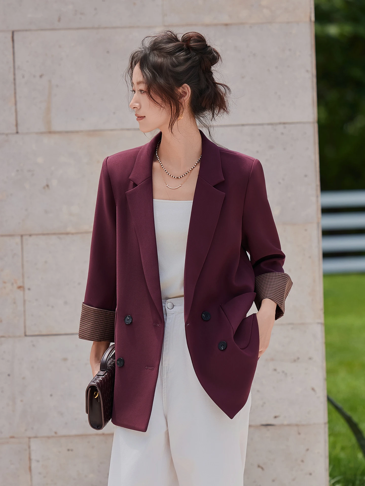 

Bla Casual Sle Women's Suit Jaet 2025 New Spring Autumn High Quali Ele Korean Version Small Size Upper Body