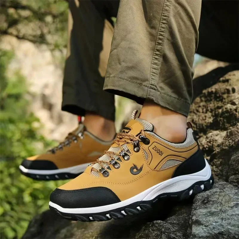 2024 New Men Hiking Shoes High Quality Anti Slip Men Sneakers Outdoor Climbing Walking Shoes Breathable Light Running Shoes Male