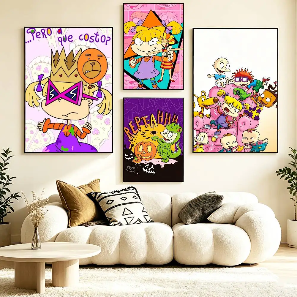 COOL R-Rugrat Chuckie Angelica   Poster HD Self Adhesive Waterproof Wall Art Ideal for Home Office Dorm Gift