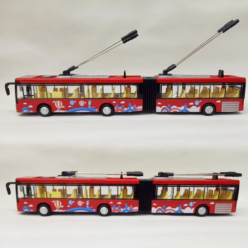 Alloy Car Mould Double Electric Car Model Big Bus Model Children's Car Toy Birthday Gift B259