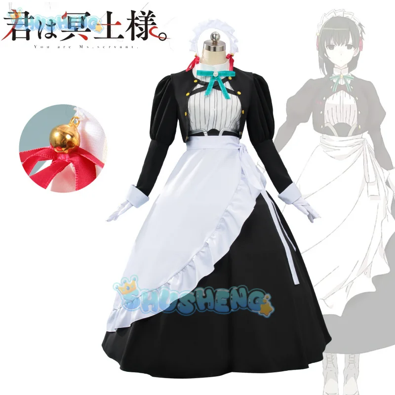 Anime Vous êtes comme la Terre. Miss Placage ArySnow Cosplay Costume pour Halloween, Sweet Maid, Lolita Mignonne, Robe Complète, Ensemble Fille de Neige, Noël