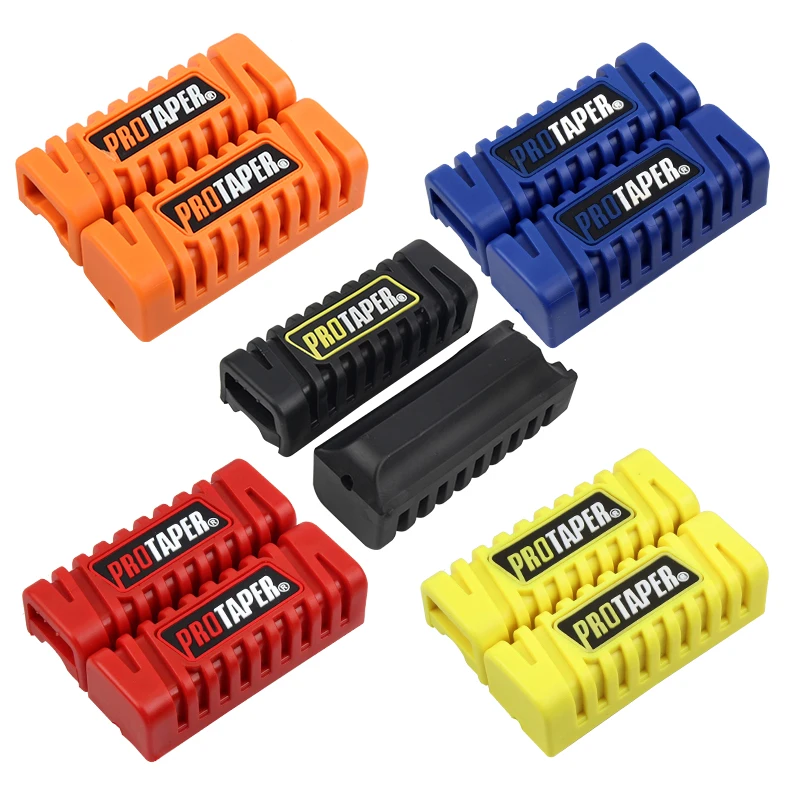 Motorcycle Universal Nonslip Front Footrest Pedal Foot Peg Footpeg Covers Set Rubber 1 Pair 12colors