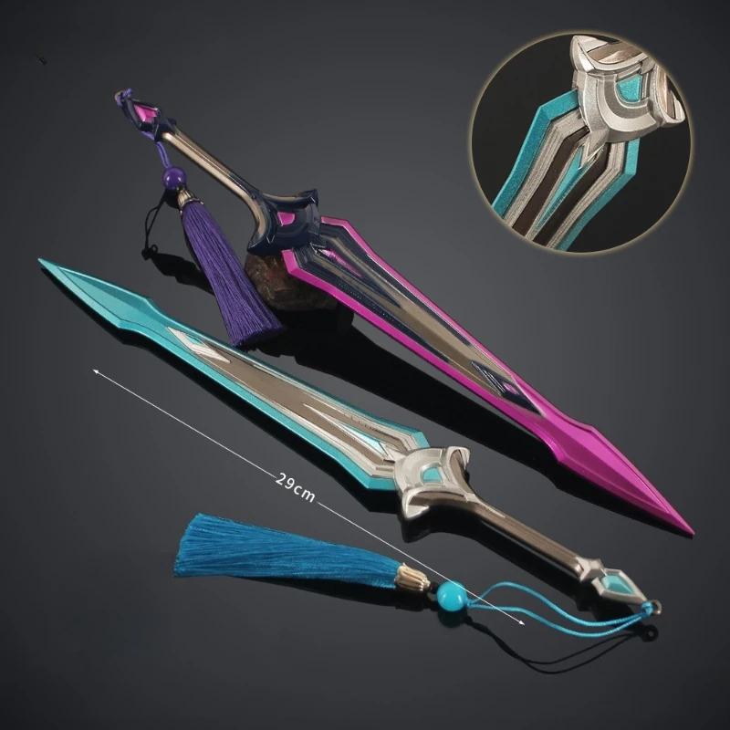 29 سنتيمتر جديد VALORANT أنيمي الشكل محيط المعادن الحرفية نموذج المشهد الدعائم سطح المكتب الديكور الحلي هدايا عيد اللعب #4