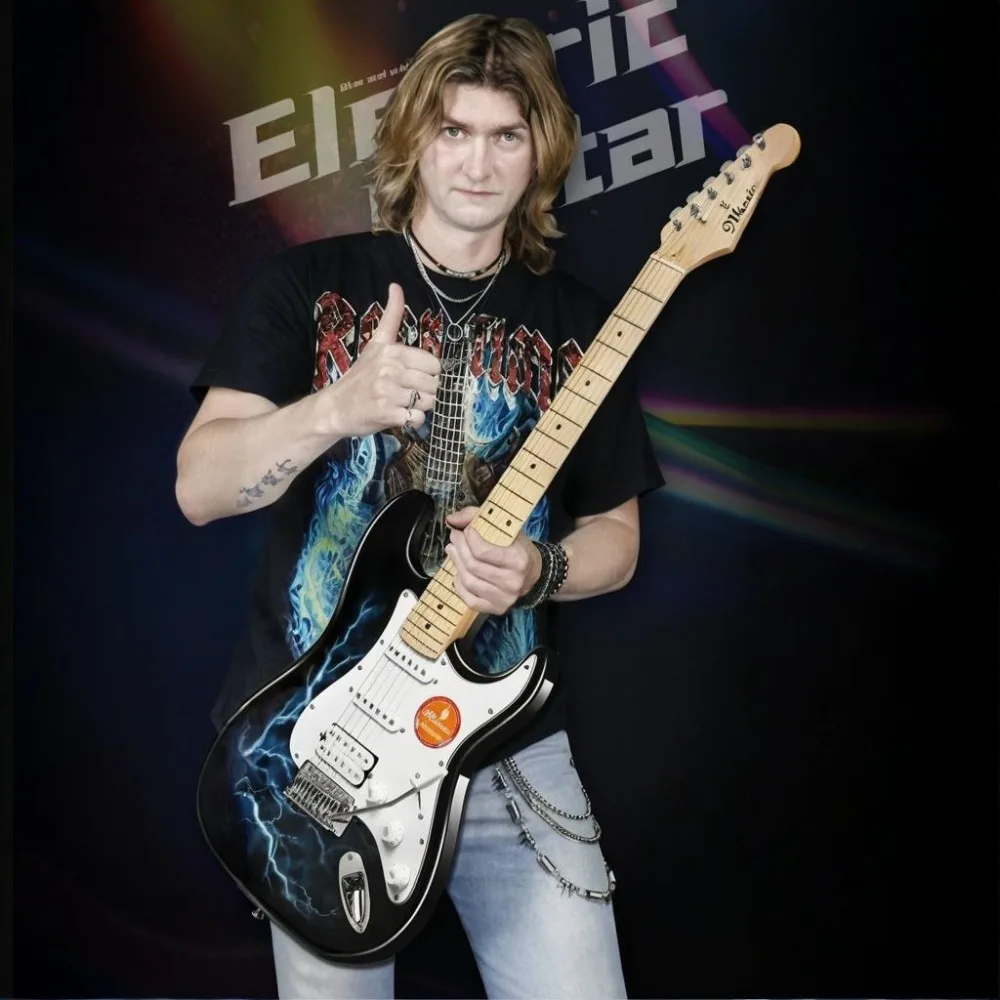 39-inch Wooden Electric Guitars Beginners Performance 22 Frets Electric Guitars 6-string High Quality Electric Instrument