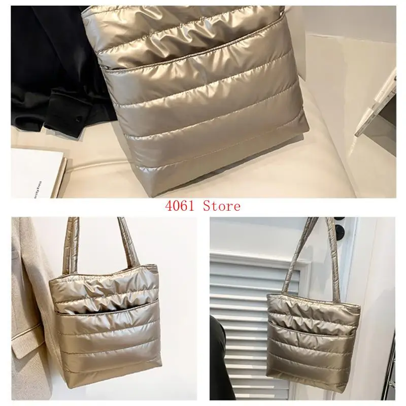 

Multiple Pocket Women's Handbag Cotton Padded Large Underarm Shoulder Bag Purse