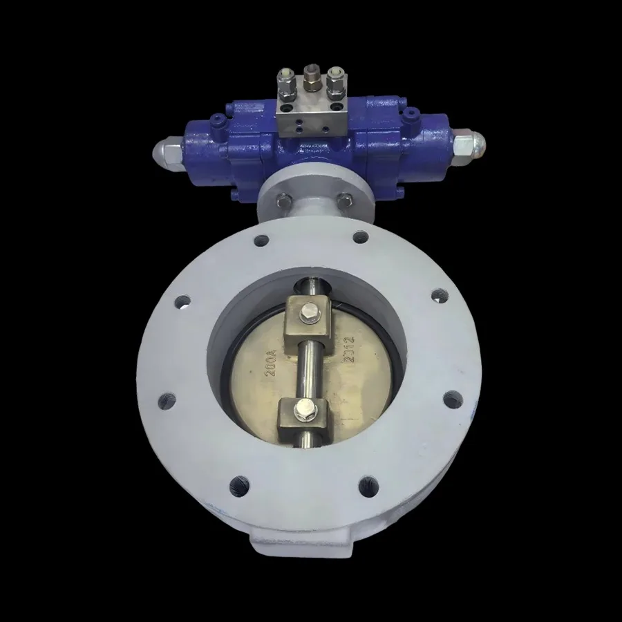 Marine Double Eccentric Hydraulic Butterfly Valve,Double Offset Zero Leakage,Hydraulic Control for Ship Hydraulic