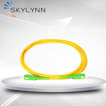 Factory Promotion 50pcs 1meter SC/APC-SC/APC 3.0 SM G652D Simplex mm Fiber Optic Patch Cord Yellow LSZH Jacket