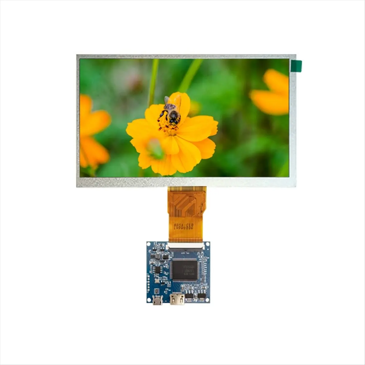 

RISE - 7-дюймовый IPS LCD-экран 1024x600 для мониторинга температуры, процессора, графического процессора, SSD, дополнительный дисплей для AIDA64, Raspberry Pi