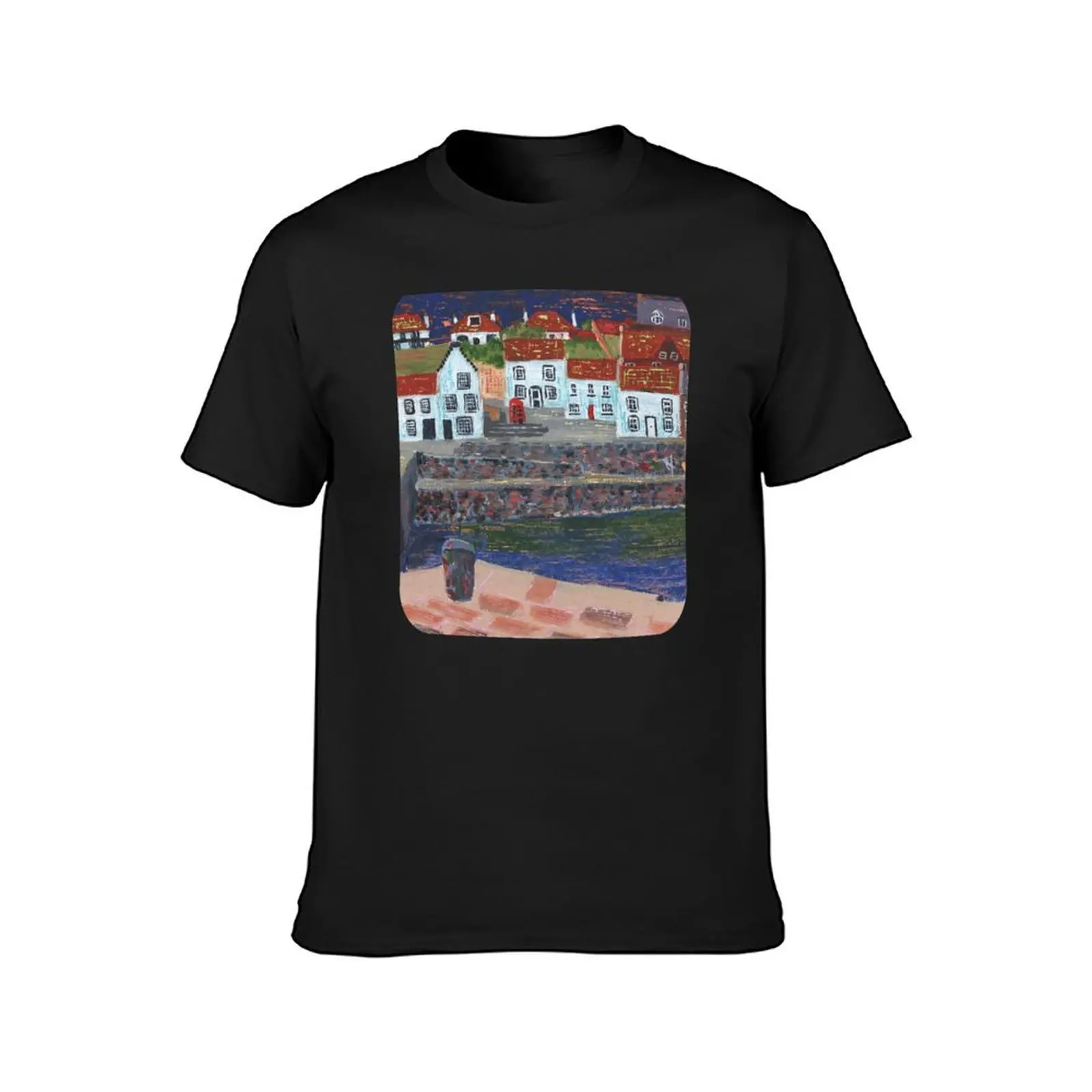 Cellardyke Harbour 3 T-Shirt Aesthetic clothing vintage clothes heavy weight t shirts for men