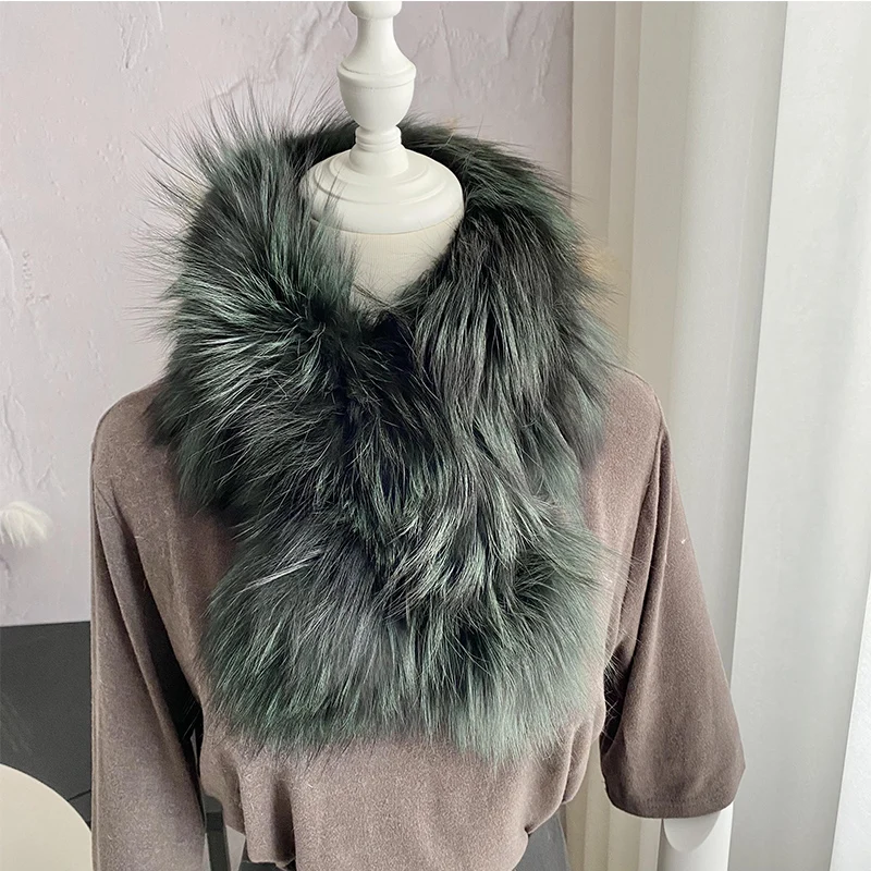 New 100% High End Real fox fur collar Woman luxury comfortable real fox fur scarf Lady Elegant real fox fur collar