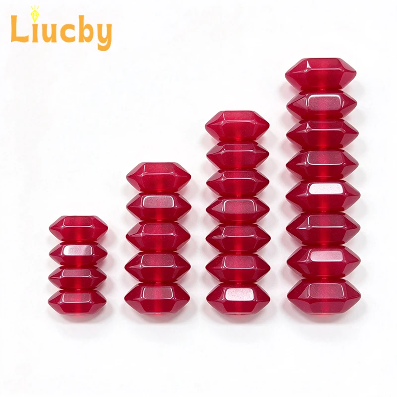 Großhandel Natürliche Tiefrote Facettierte Rubine-Abakus-Perlen für DIY-Schmuckherstellung, Armbänder, Halsketten, 4, 6, 8, 10mm, 15 Zoll Stränge – Detail 4
