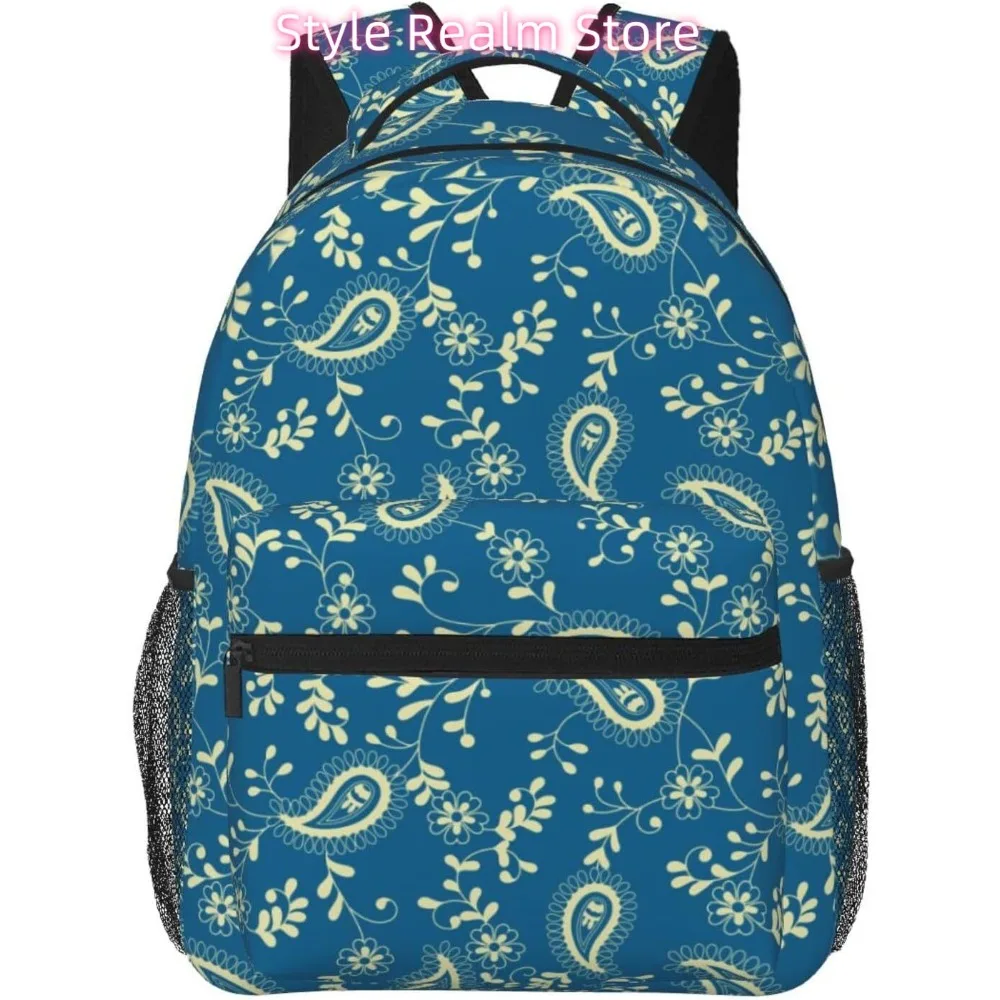 

Cute Cartoon Paisley Lightweight Laptop Backpack Lightweight Multipurpose Travel Casual Daypack Unisex College Backapcks for Men
