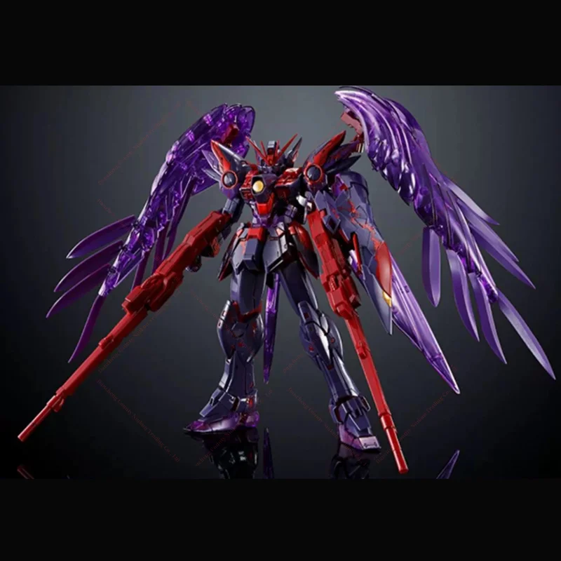 Bandai Gunpla Mg 1/100 Xxxg-00W0 Wing Gundam Zero Ew Cross Contrast Colors Clear Purple Assembly Model Anime Robot Kits Models