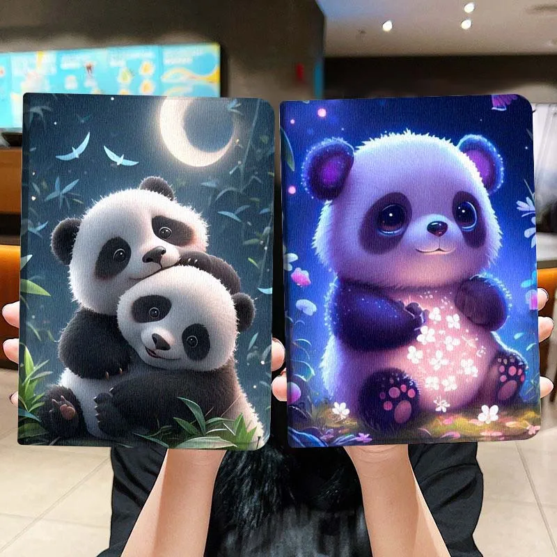 

Cartoon Cute Luminous Panda Gift For Honor Pad 8 V8 9 GT MagicPad 13 3 2 Tab MatePad Pro Air 12 X 12.6 Foldable Tablet Case