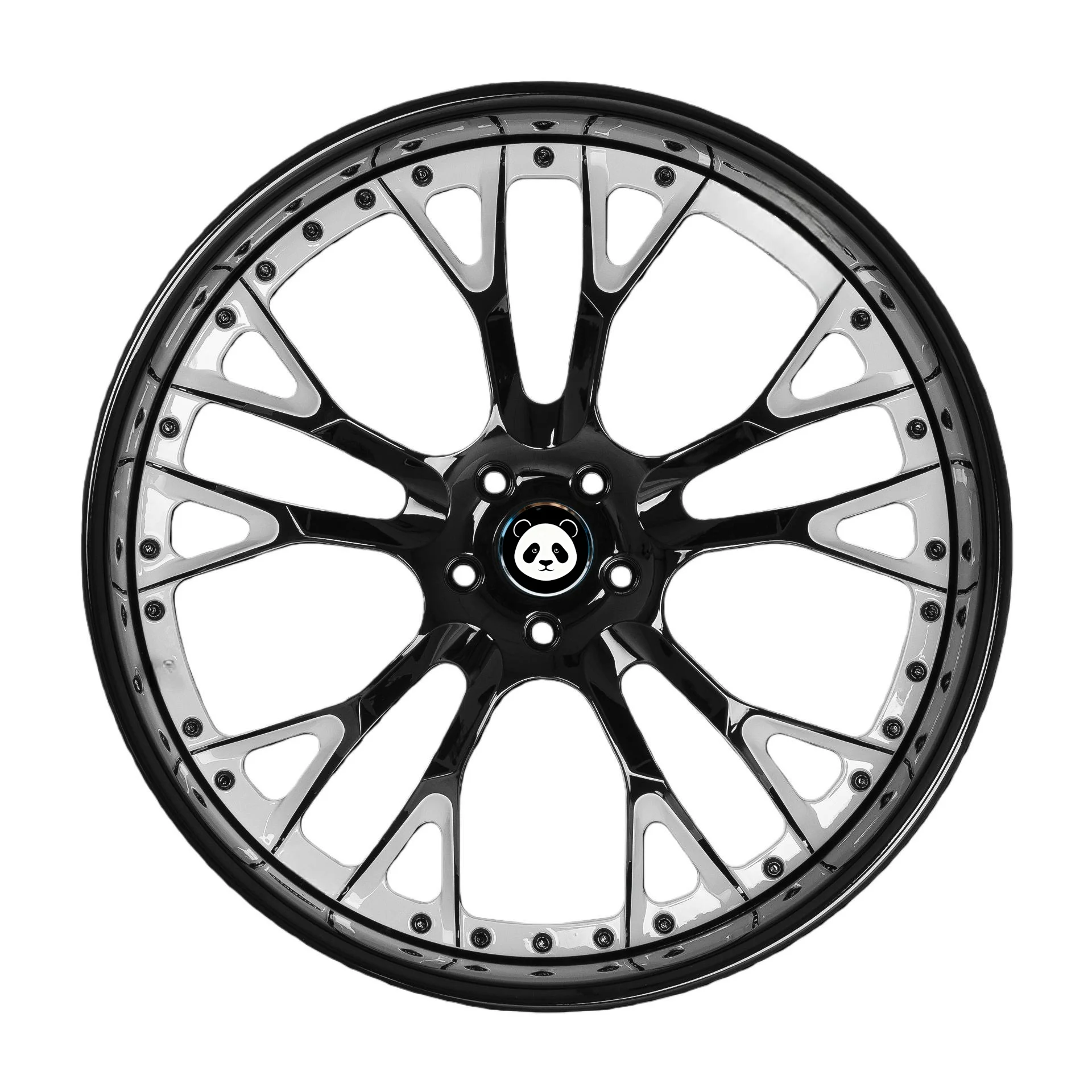 2 Custom Forged Wheels Gold Black Deep Disc Lip Wheel Rims 22/23 Inch Retro Rims