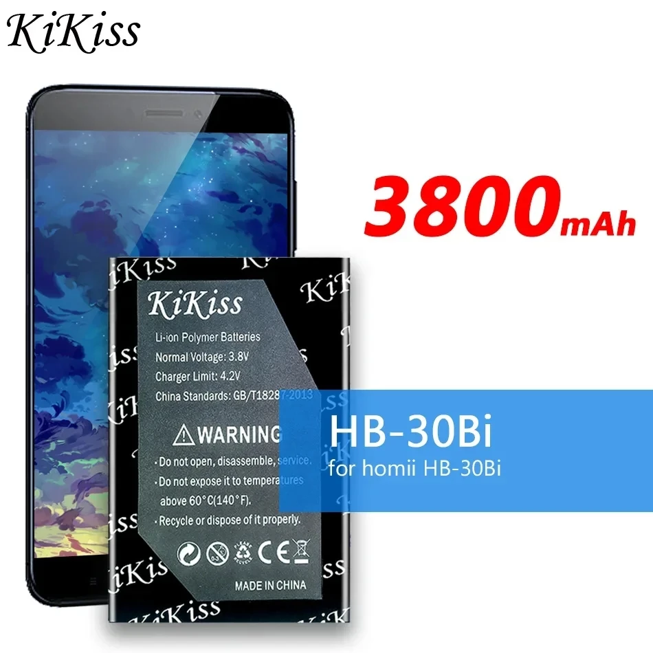 

3800mAh KiKiss Powerful Battery for homii HB-30Bi Mobile Phone