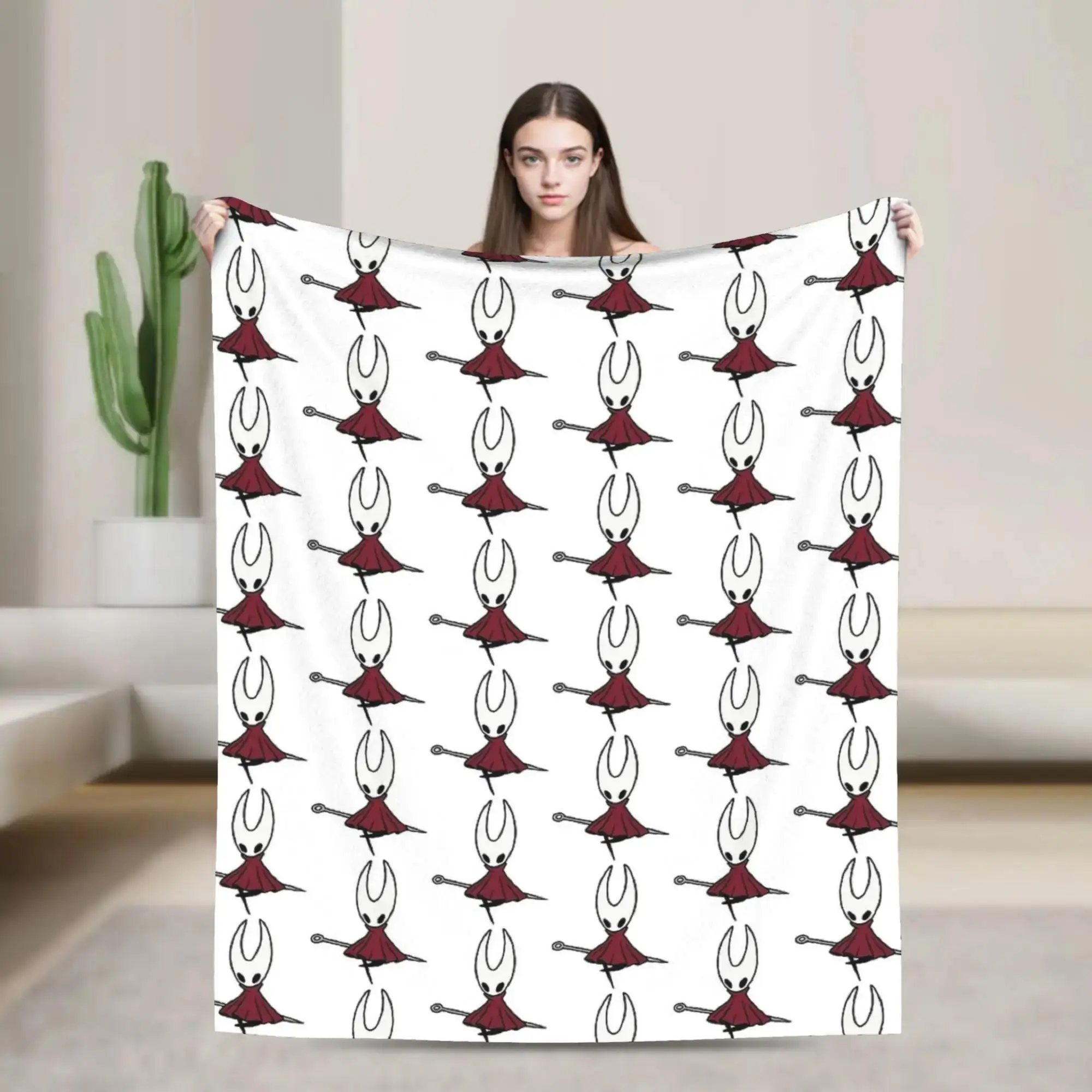 

Плюшевый плед Hornet Silksong Hollow Knight, теплый и мягкий, для мальчиков и девочек, фланелевое покрывало для дивана, декор для гостиной и дома