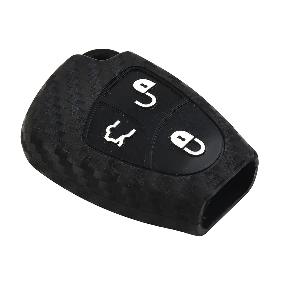 Innovative Shock Absorbing Silicon Cover for Your Car's Remote Keys Stylishly Designed in a Dynamic Carbon Fiber Style