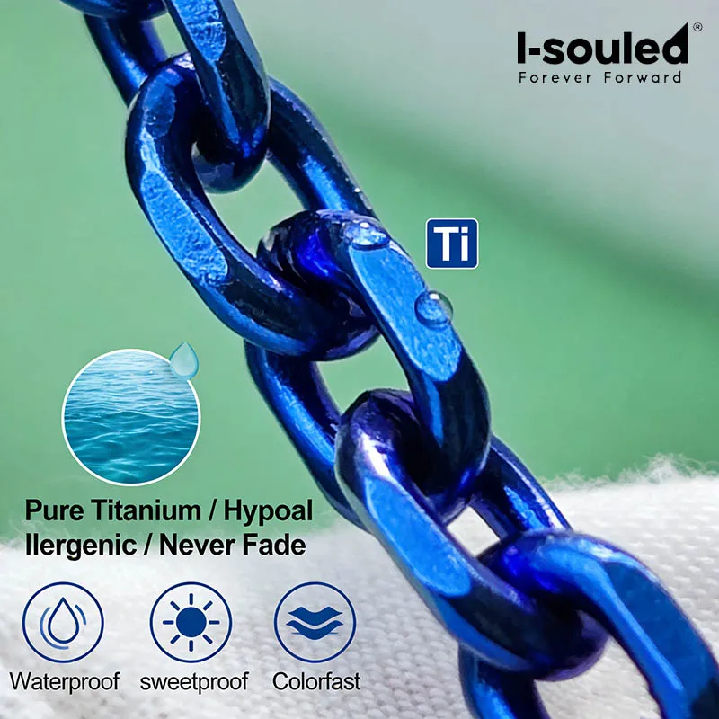 Luxury 7MM Titanium Anchor Chain Necklace - Wide Anchor Design Ideal Gift for Navigators And Ocean Lovers