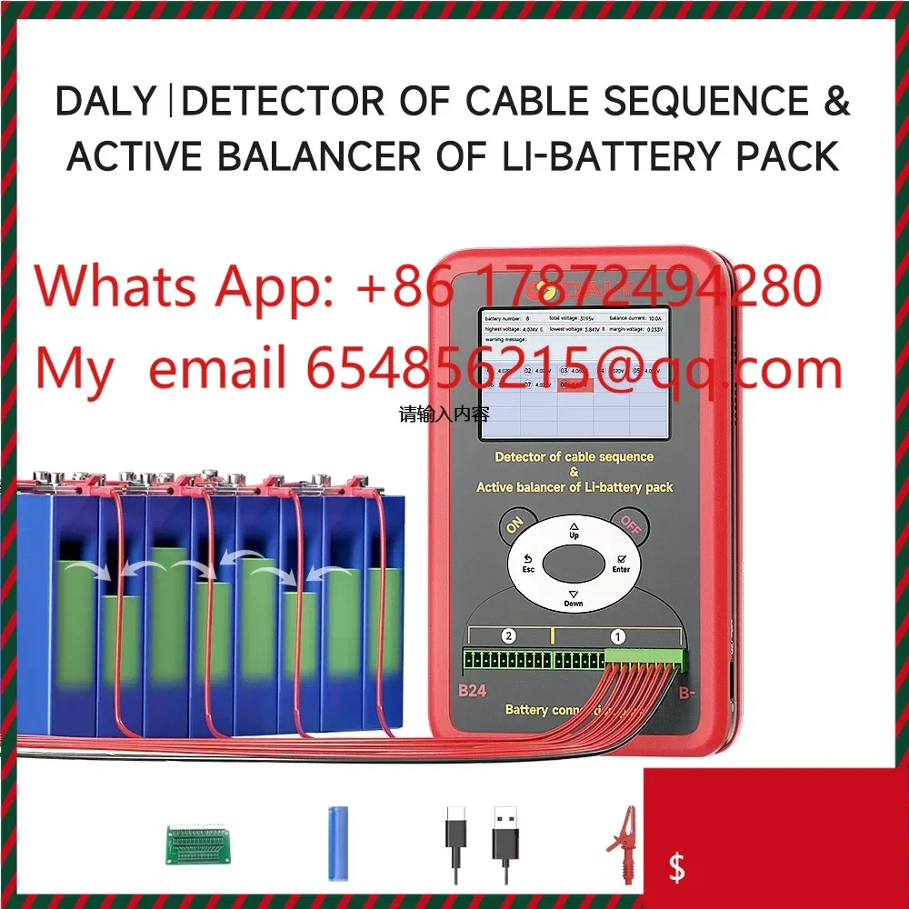 3-24S Cable Sequence Detector 10A BMS Energy Storage Lithium Battery Active Balancer Equalizer