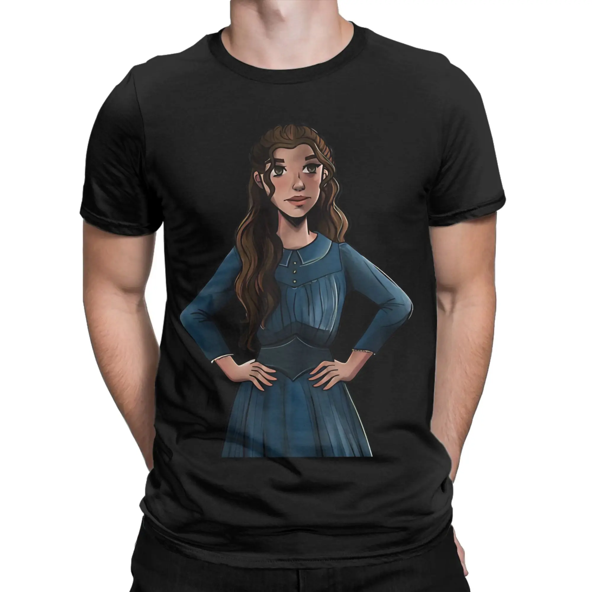 Camiseta azul con gráfico de Los misterios de Enola Holmes, divertida, 100% algodón, camisetas de Los misterios de Enola Holmes para hombres