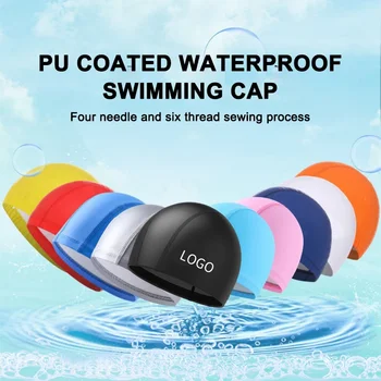 Badekappe, schnell trocknend, Bullhead-Pu-Beschichtung, wasserdicht, für Erwachsene, Unisex, große professionelle Badekappe