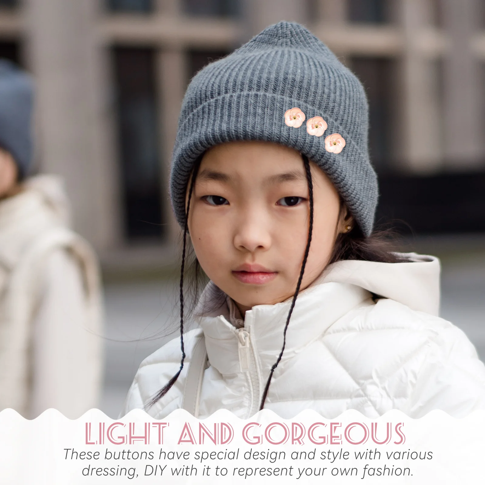 

100Pcs Flower Buttons Plastic Pre Hole Sewing Buttons for Crafts Clothing Replacement DIY Coat Decoration DIY Supply