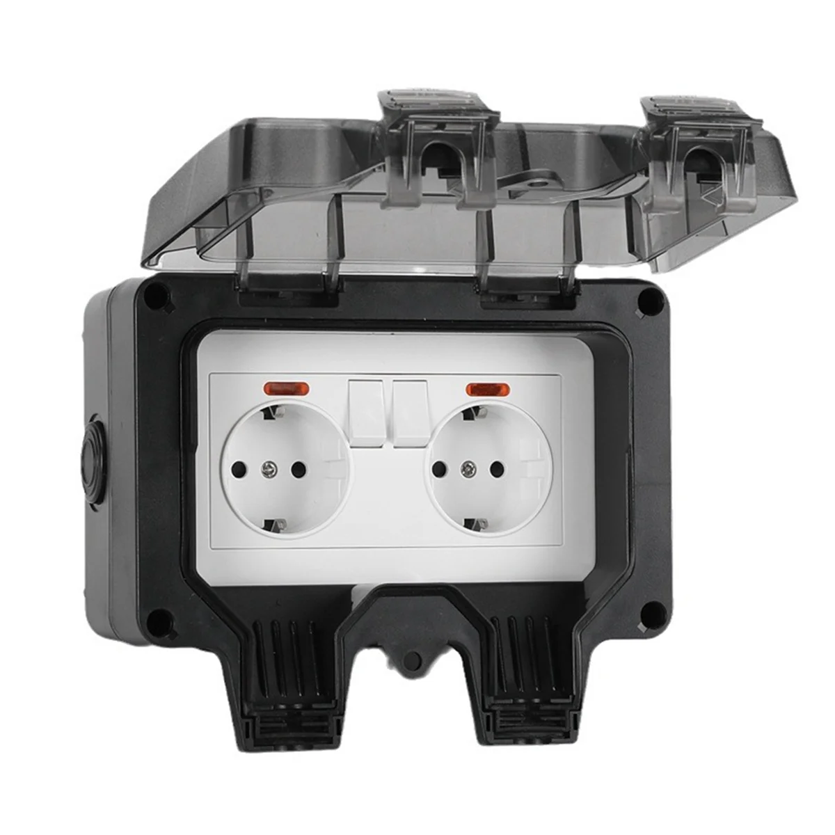 

N84R Waterproof Socket Outdoor Wall Power Socket IP66 Waterproof Weather Dust Sockets for Garden Garage Basement EU Plug